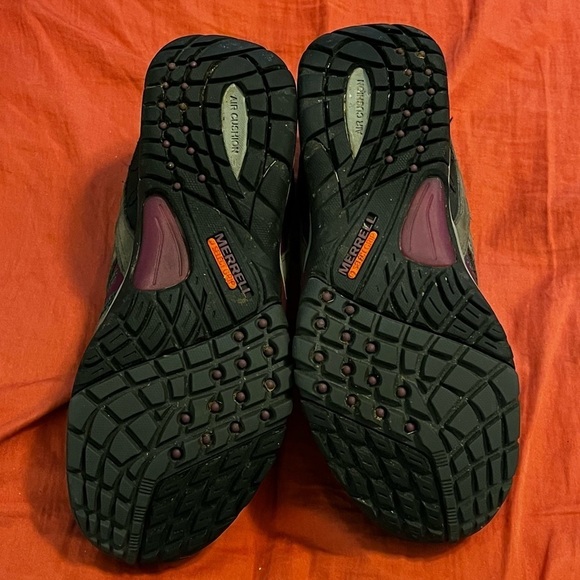 Merrell Azura Hiking Shoes Suede Mesh Lace Up Waterproof Castle Rock/Purple 8.5 - Picture 8 of 10